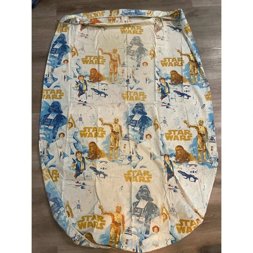 Star Wars A New Hope Twin Fitted Sheet 1977 Vintage Darth Vader Luke Leia R2-D2
